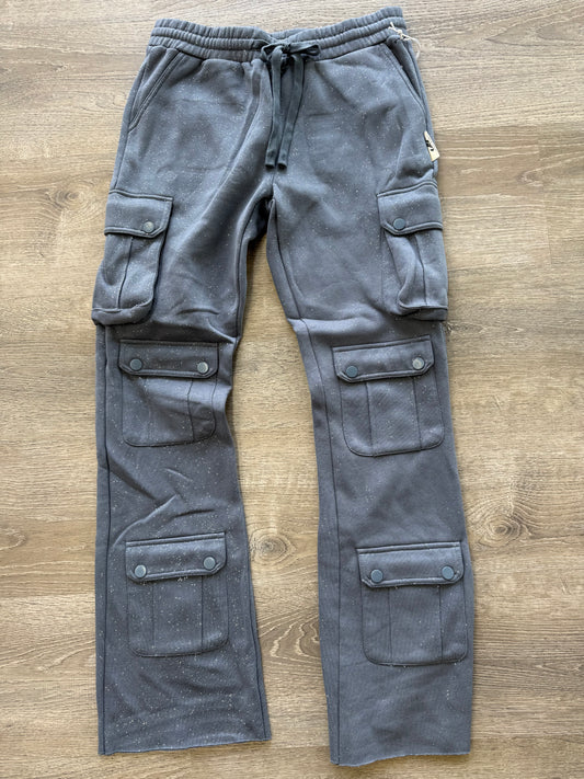 Voyage Studio Rhinestone Stacked Joggers- Midnight