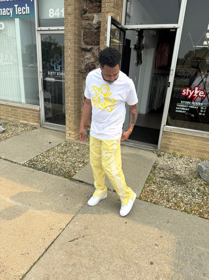 StyleGods Angel T Shirt - White\Yellow