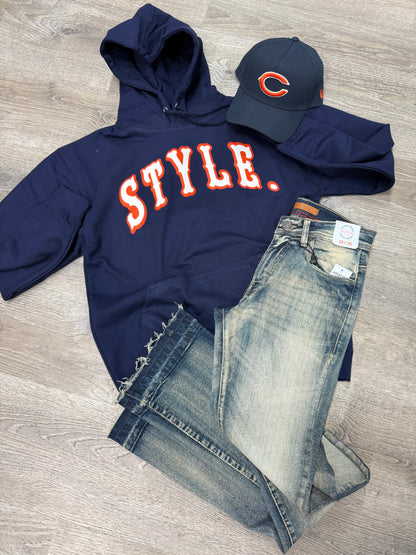 StyleGods Bears 2.0 Hoodie SweatShirt - Navy\White\Orange