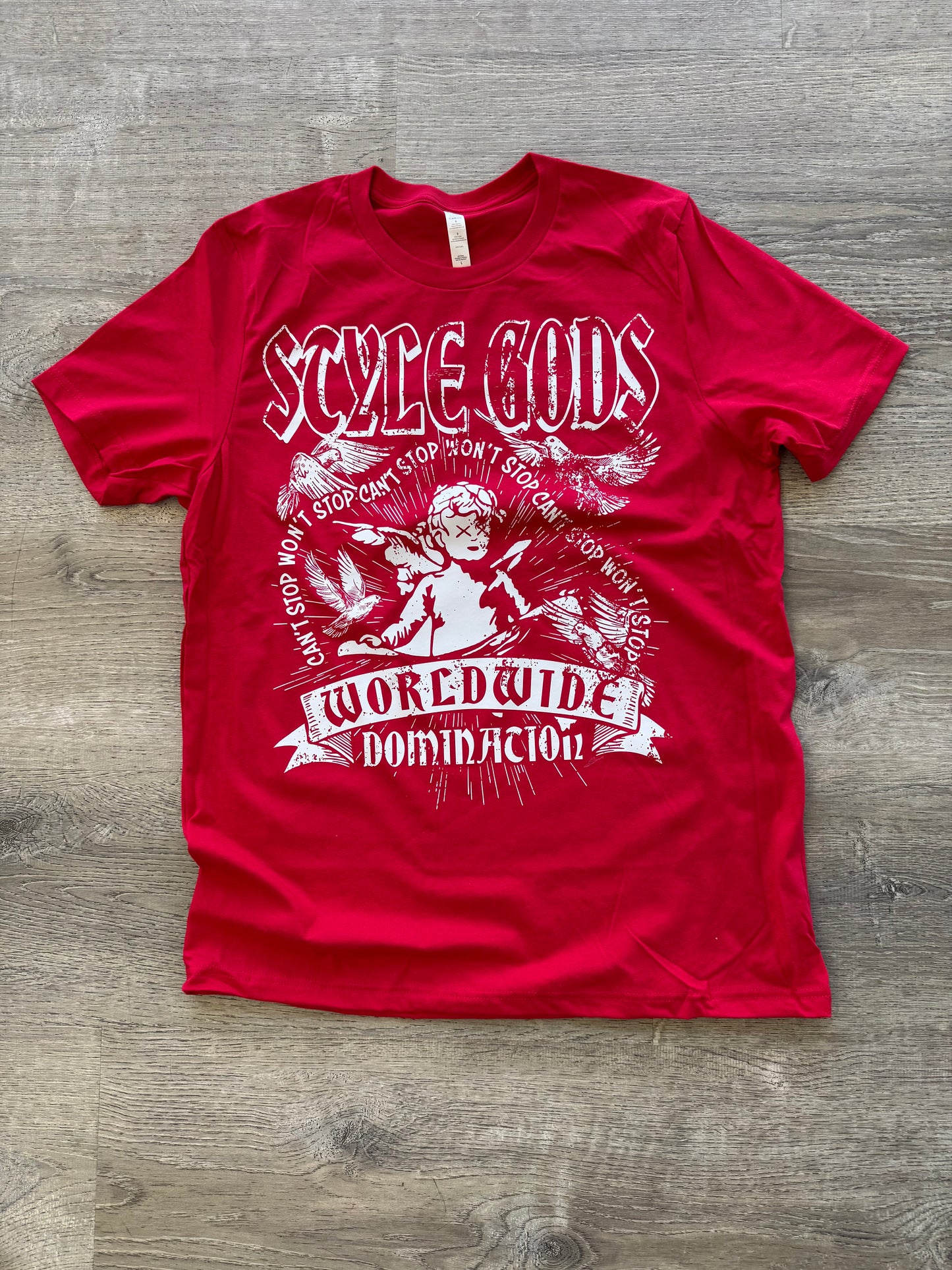 StyleGods World Domination T Shirt Red\White