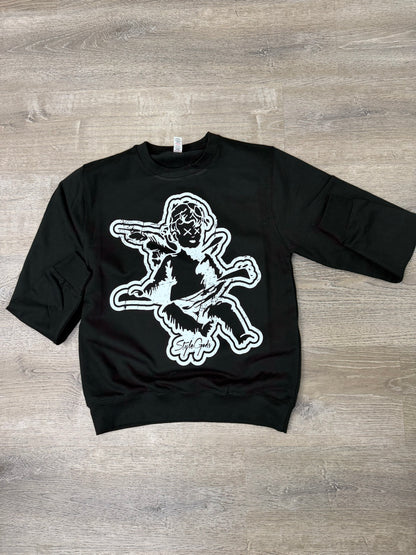 StyleGods Jumbo Angel Crewneck Black