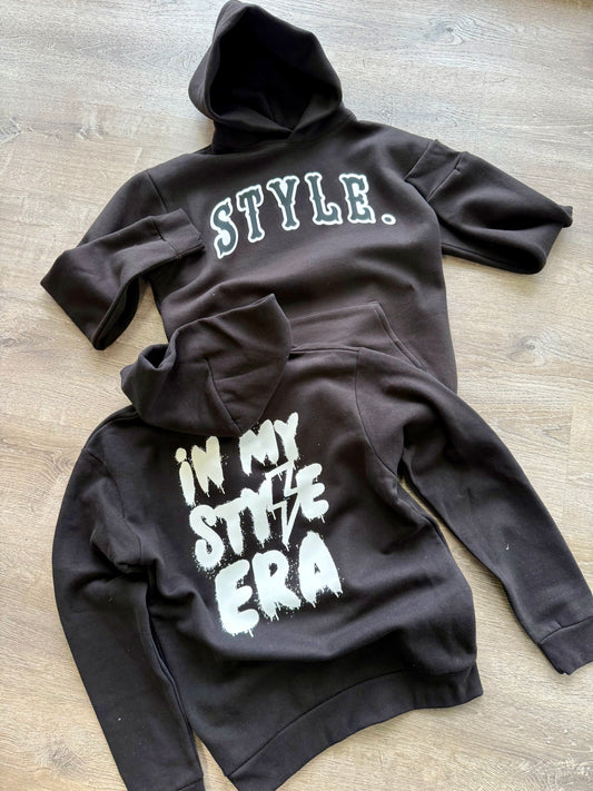 StyleGods STYLE Oversized Hooded SweatShirt - Black\White