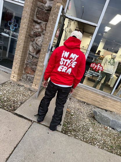 StyleGods City Hooded SweatShirt - Red