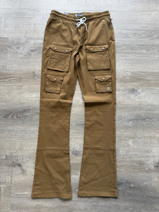 Makobi NYLON Stacked Cargo- Mocha