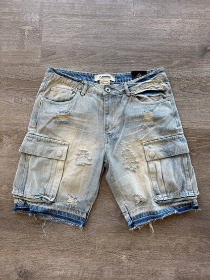 Bleeker- Denim Cargo Short DS2530 -Vinatge