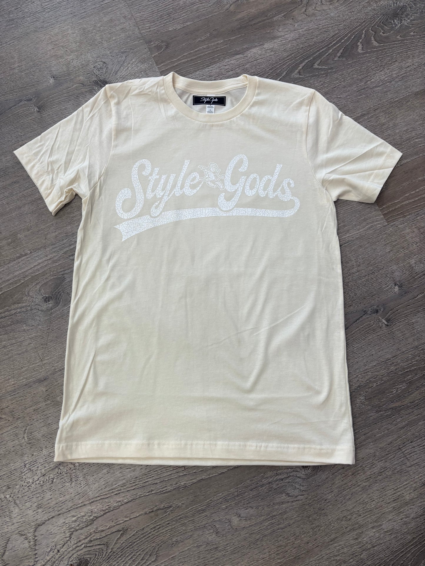StyleGods Vintage Script Shirt - Tan - Clearance