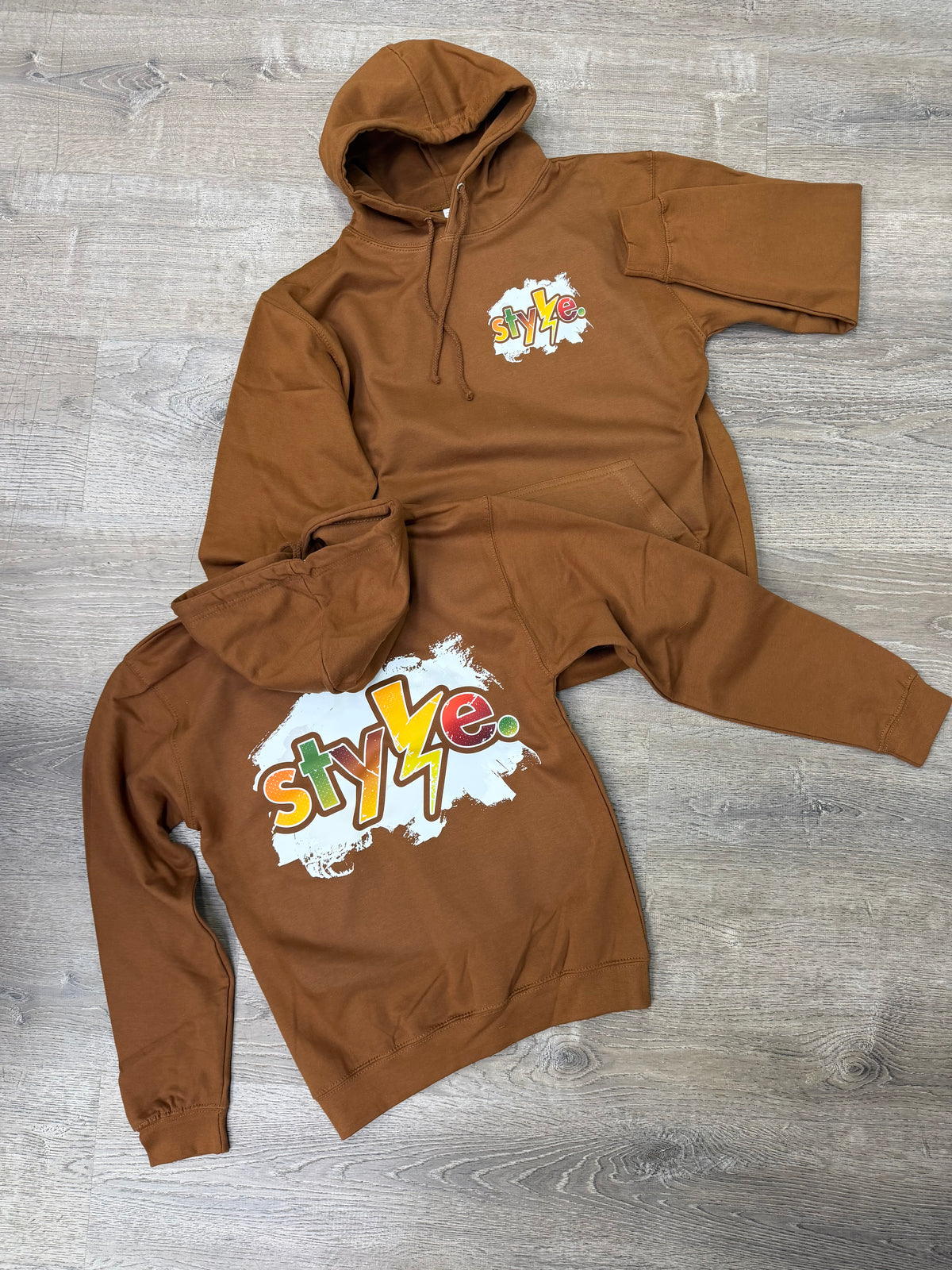 StyleGods Fall Style Hoodie Sweater Brown\Multi