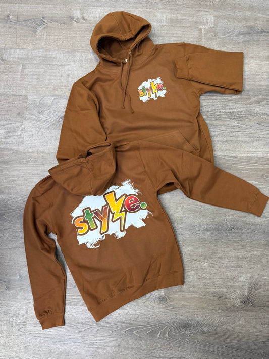 StyleGods Fall Style Hoodie Sweater Brown\Multi