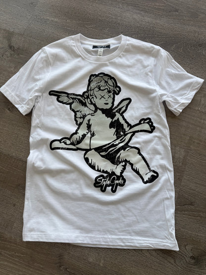 StyleGods Jumbo Angel T Shirt White\Grey\Black