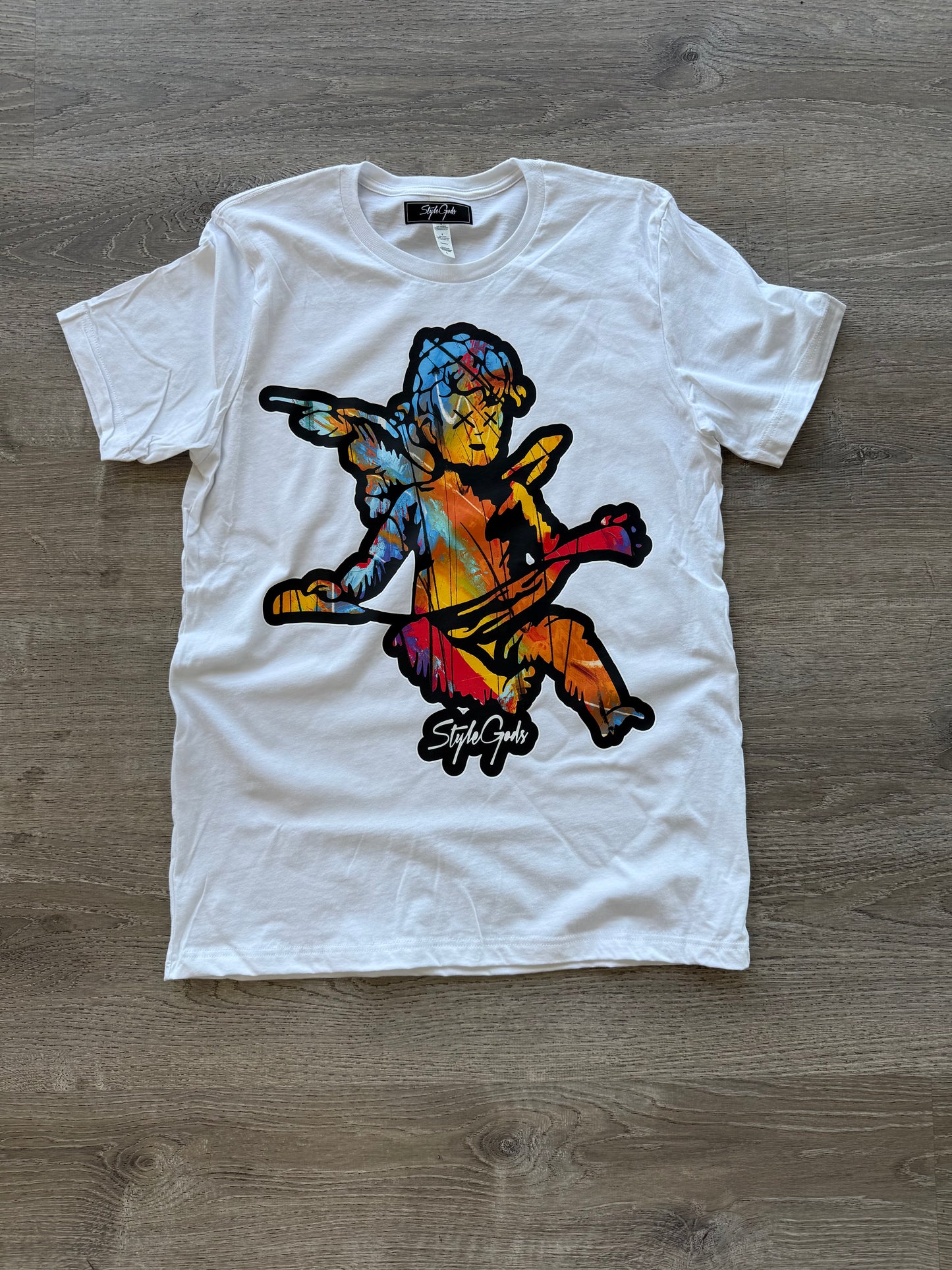 StyleGods Jumbo Angel T Shirt White\Multi
