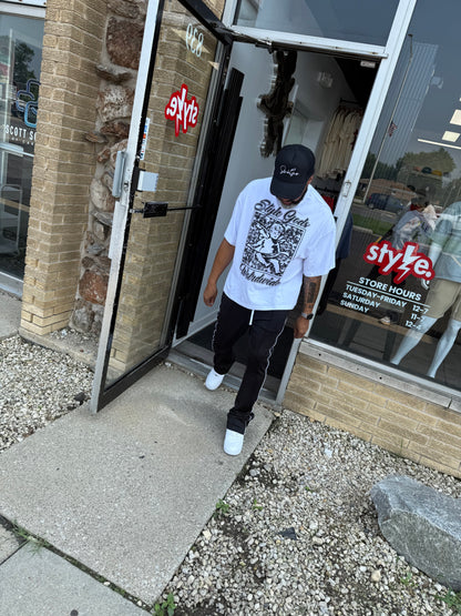 Rebel Minds STACKED Track Pants- Black