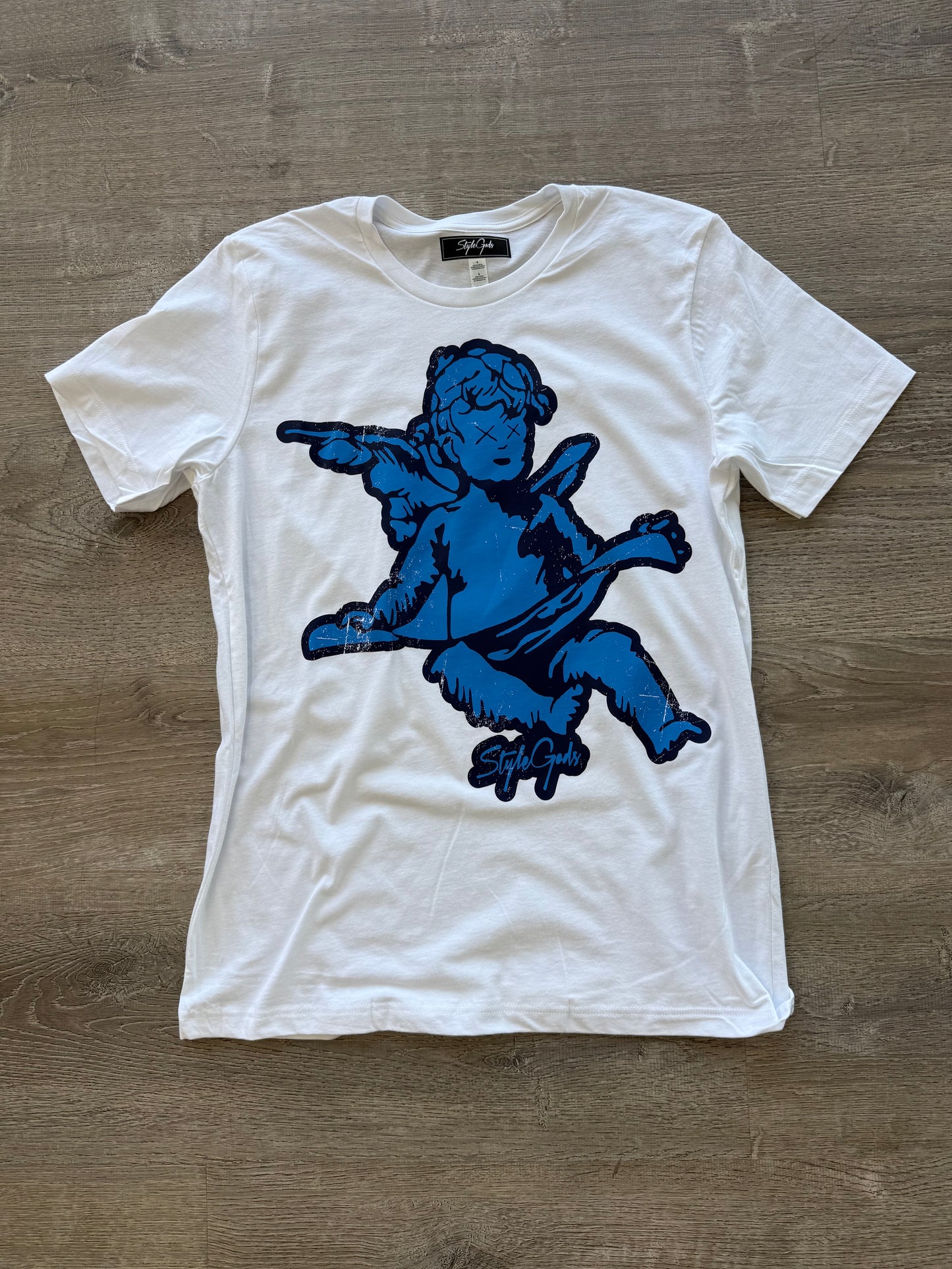 StyleGods Jumbo Angel T Shirt White\Navy\Royal