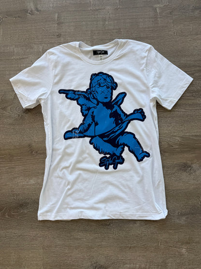 StyleGods Jumbo Angel T Shirt White\Navy\Royal