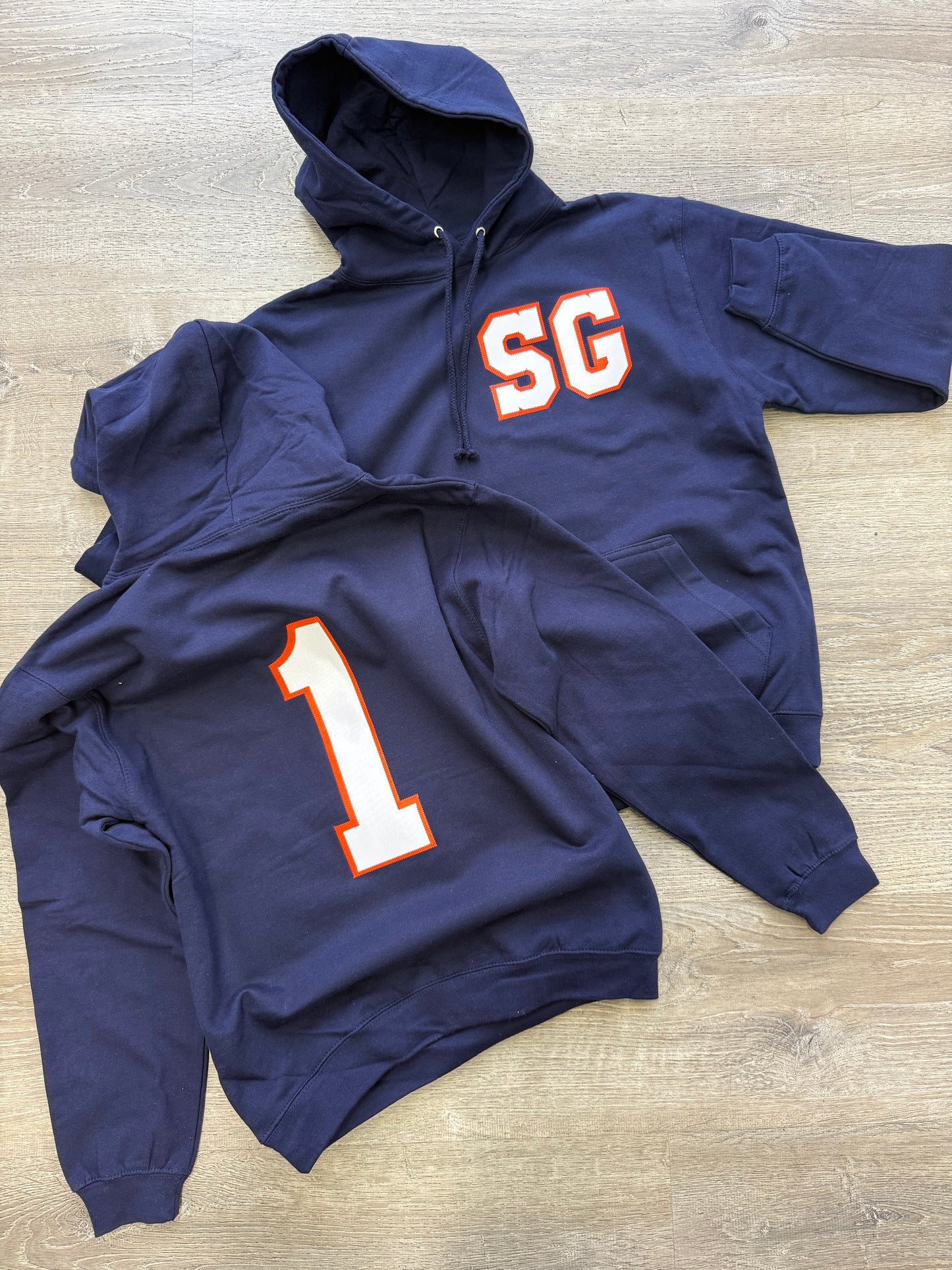 StyleGods Bears Hoodie SweatShirt - Navy\White\Orange
