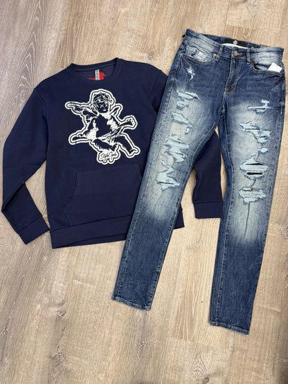 Jordan Craig - Rip and Repair Denim JS2310 Aged Wash