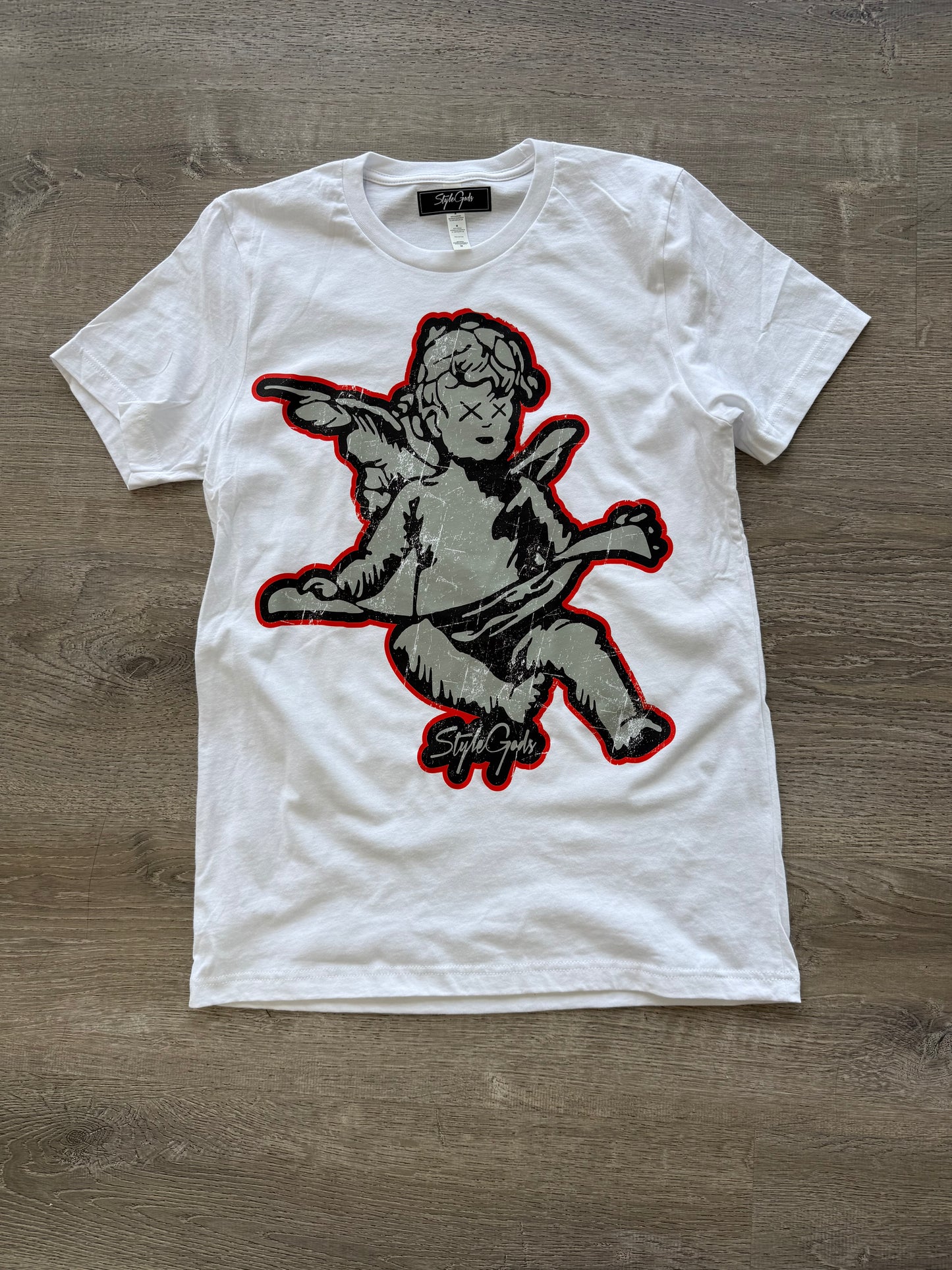 StyleGods Jumbo Angel T Shirt White\Black\Red\Grey
