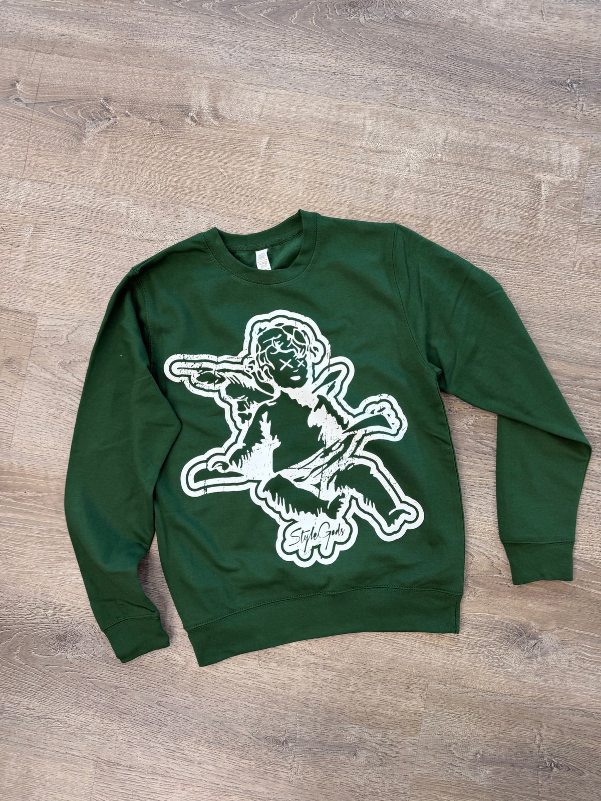 StyleGods Jumbo Angel Crewneck Green
