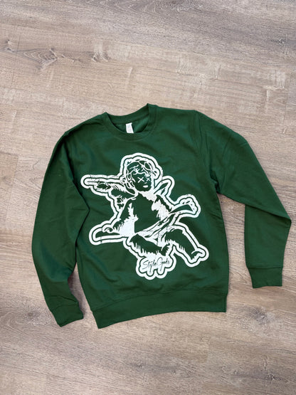 StyleGods Jumbo Angel Crewneck Green