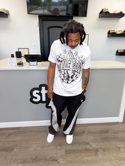 StyleGods Crayon Praying Hands T-Shirt - White\Black