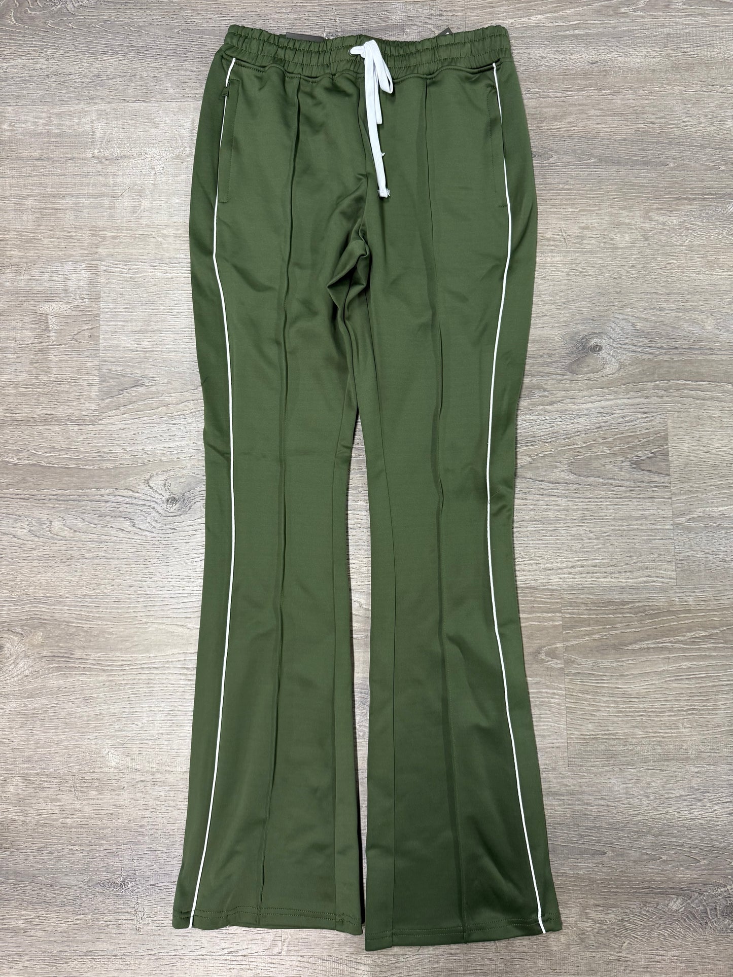 Rebel Minds STACKED Track Pants- Olive