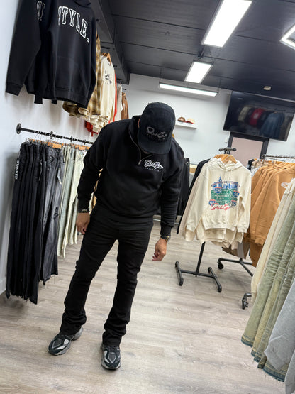 StyleGods Quarter Zip SweatShirt - Black