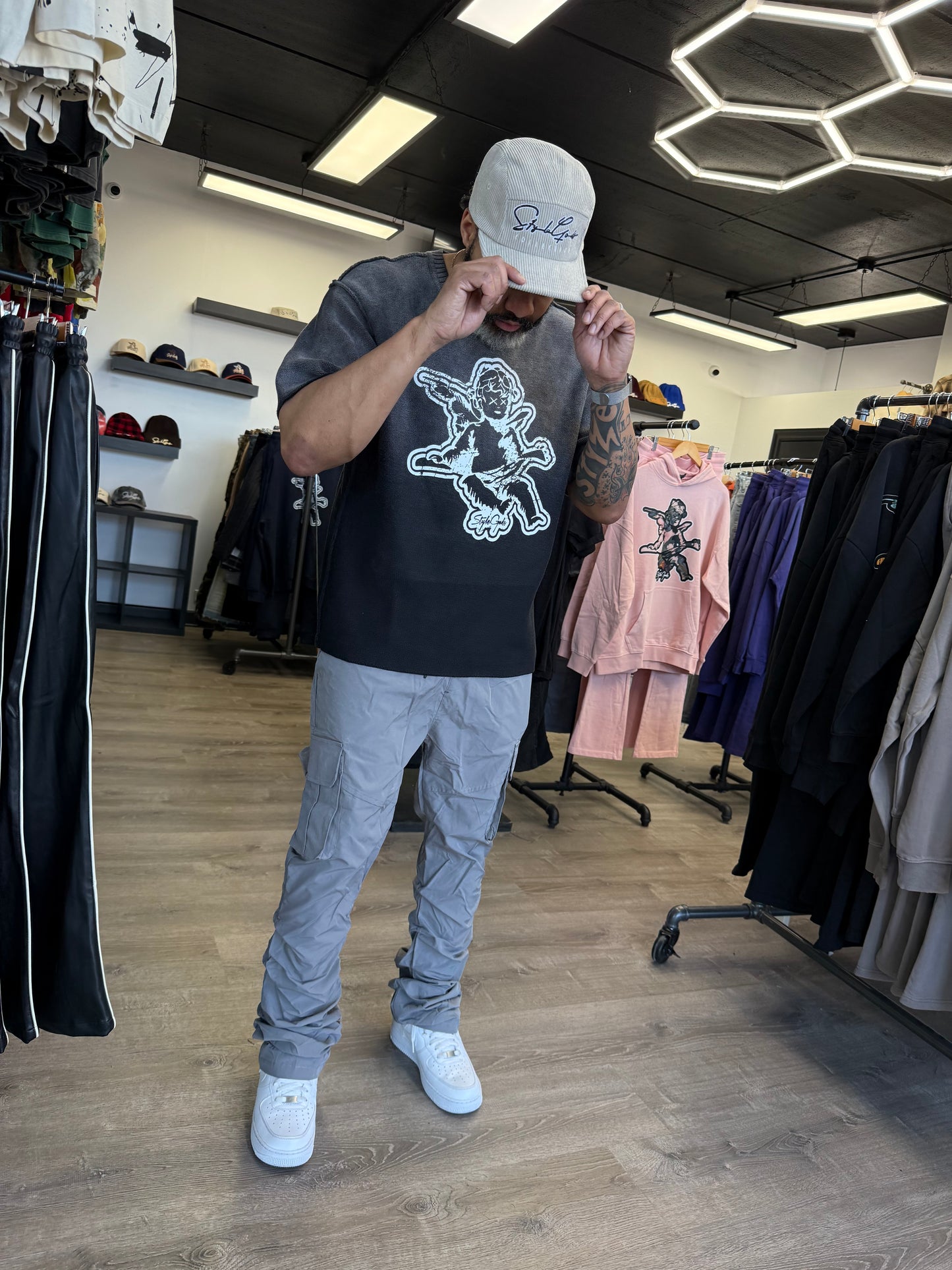Rebel NYLON Stacked Cargo 100-422 Grey