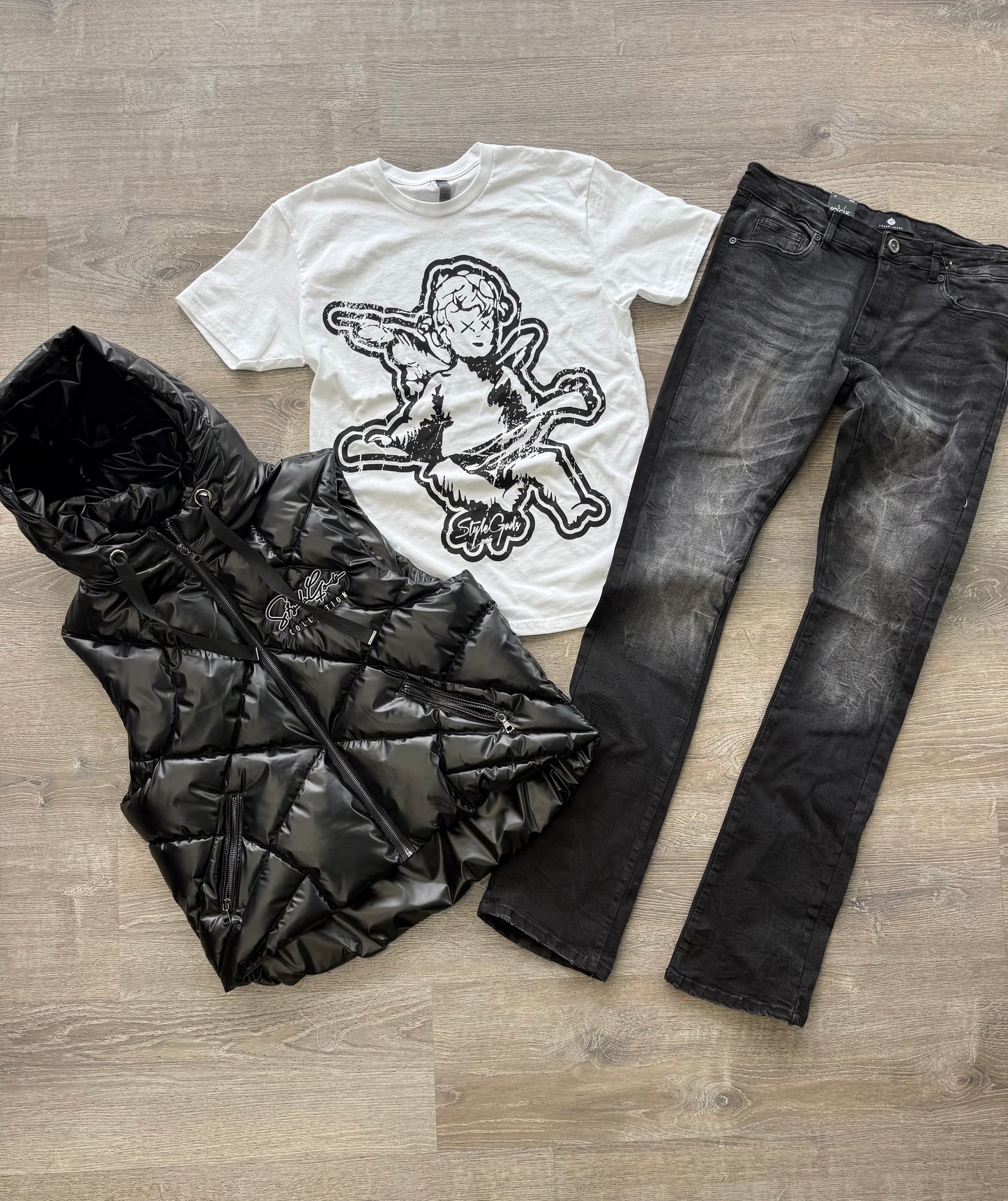 StyleGods Jumbo Angel T Shirt White\Black