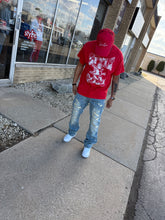 StyleGods Distress Angel T Shirt - Red\White