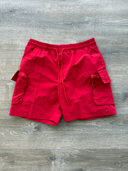 Rebel Nylon Cargo Short - Red