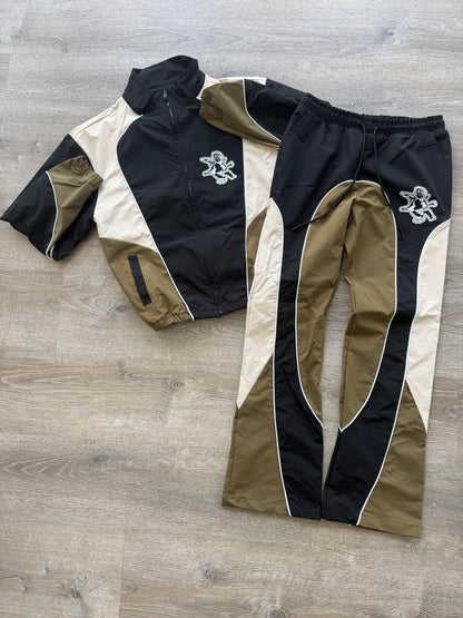 StyleGods Nylon Track Suits - Black \Olive
