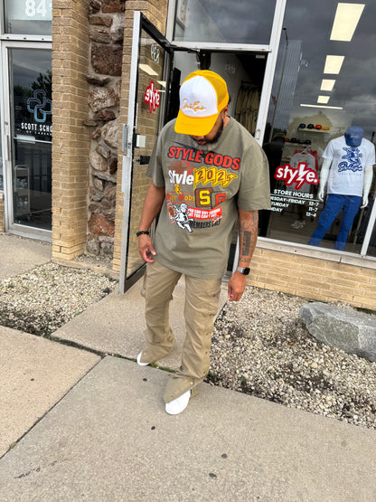 StyleGods Members Only T Shirt - Vintage Olive