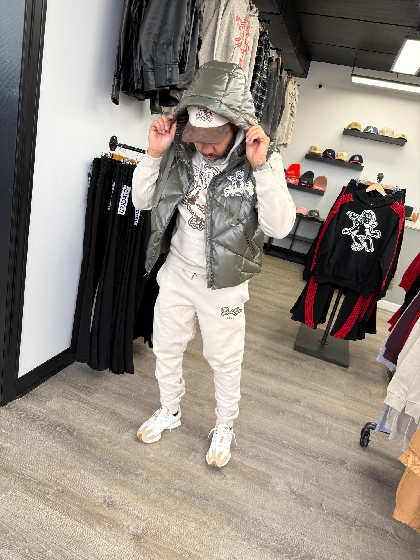 StyleGods Angel Jogging Suit -  Stone\Brown