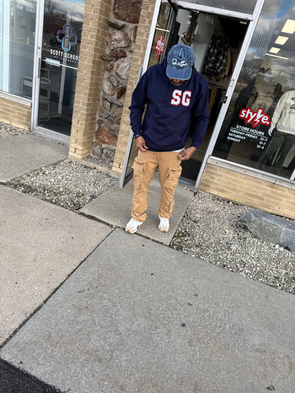 StyleGods Bears Hoodie SweatShirt - Navy\White\Orange