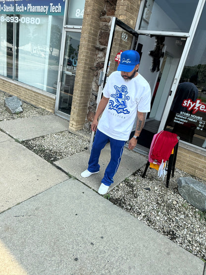 Rebel Minds STACKED Track Pants- Royal