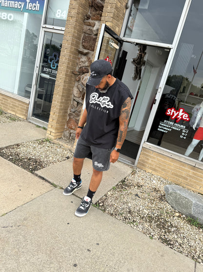StyleGods Sleeveless T Shirt Boxy Fit - Black