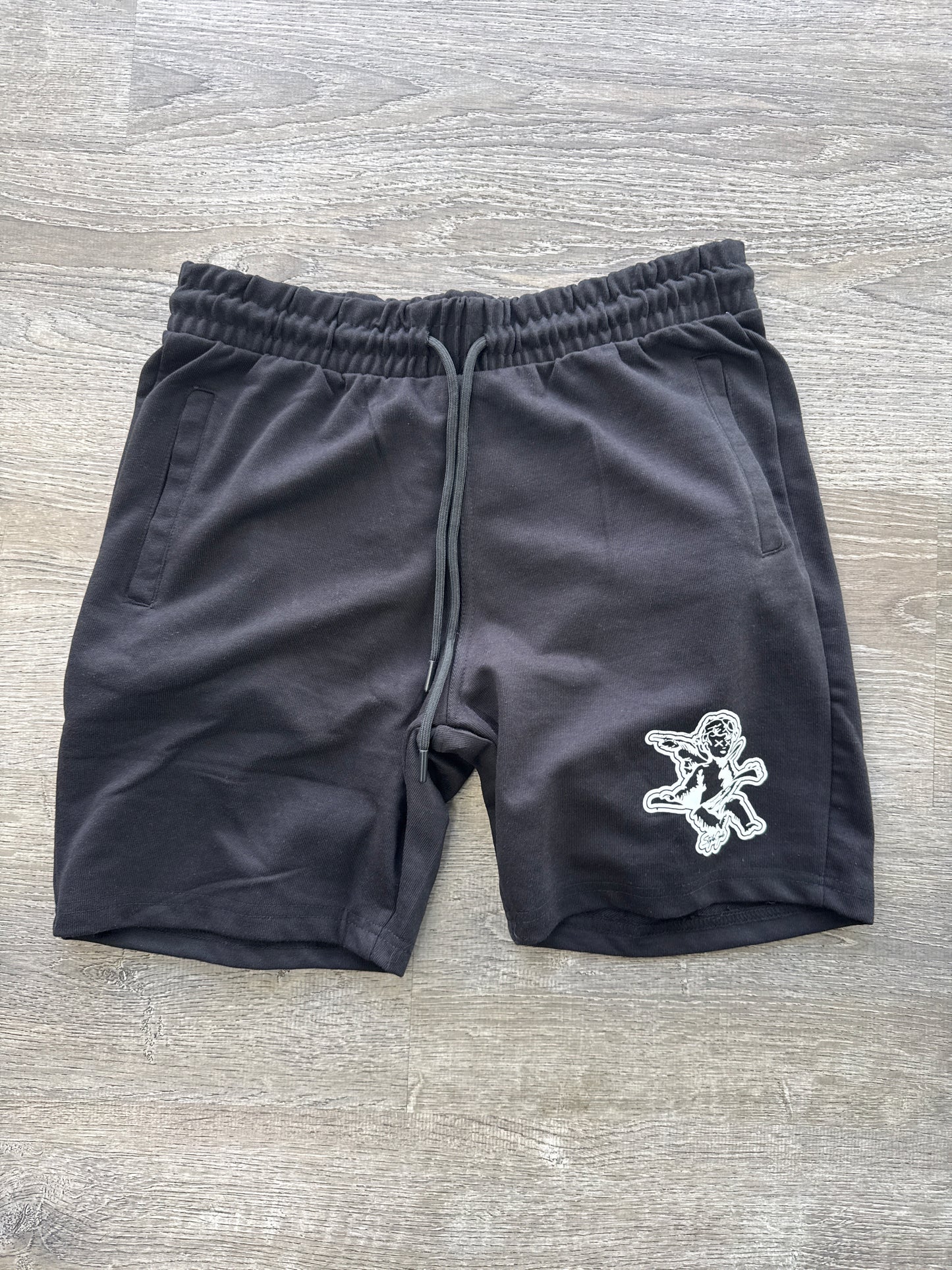 StyleGods Angel Sweat Shorts - Black