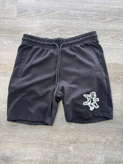 StyleGods Angel Sweat Shorts - Black