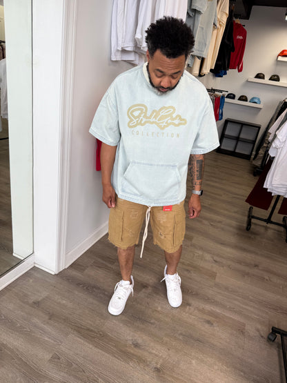 Bleeker- Denim Cargo Short DS2530 - Khaki