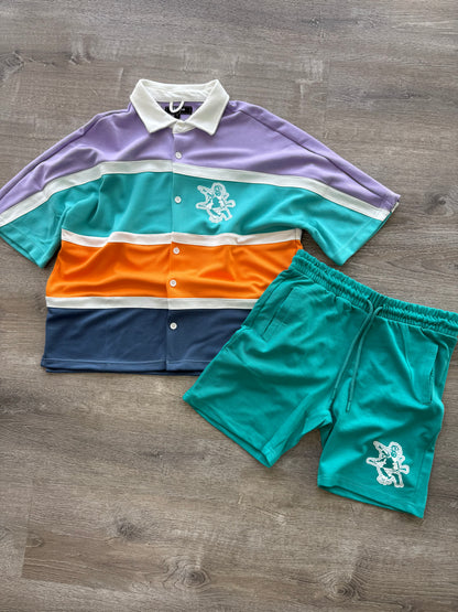 StyleGods Angel Sweat Shorts -  Ocean