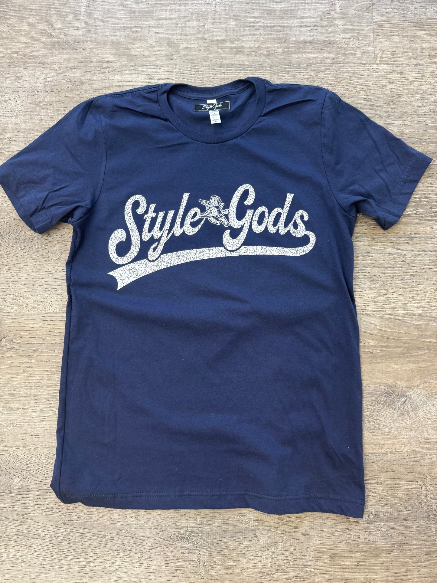 StyleGods Vintage Script Shirt - Navy - Clearance