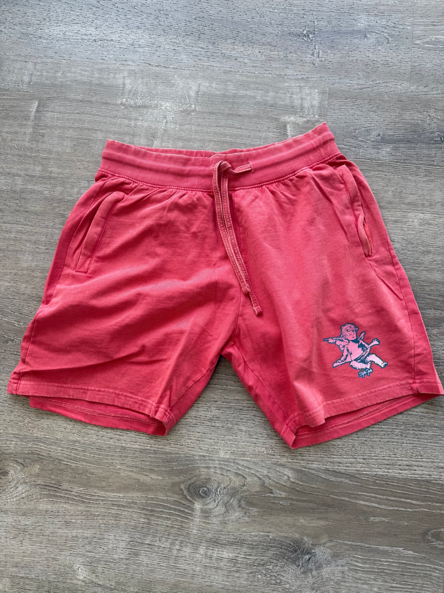 StyleGods Angel Sweat Shorts - Coral