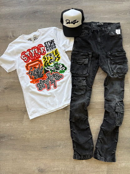 StyleGods Multi Logo T Shirt - White