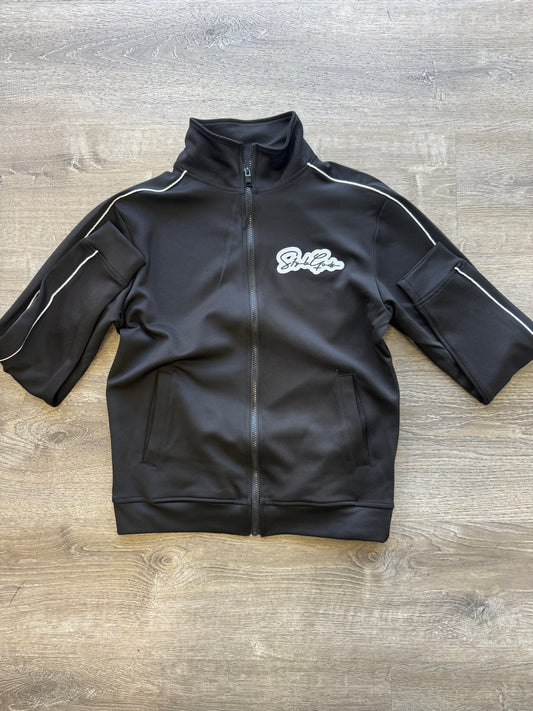 StyleGods Signature ScriptTrack Jacket Tops - Black\White