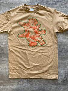 StyleGods Distressed Outline Angel - Khaki/Olive/Burnt Orangeh UI