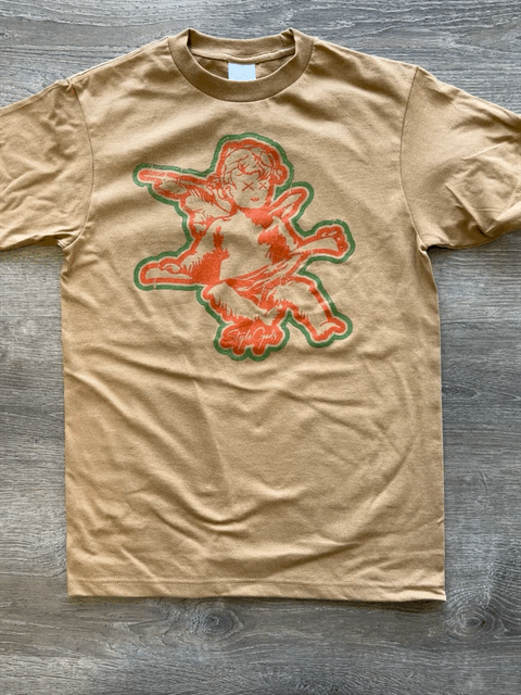 StyleGods Distressed Outline Angel - Khaki/Olive/Burnt Orangeh UI