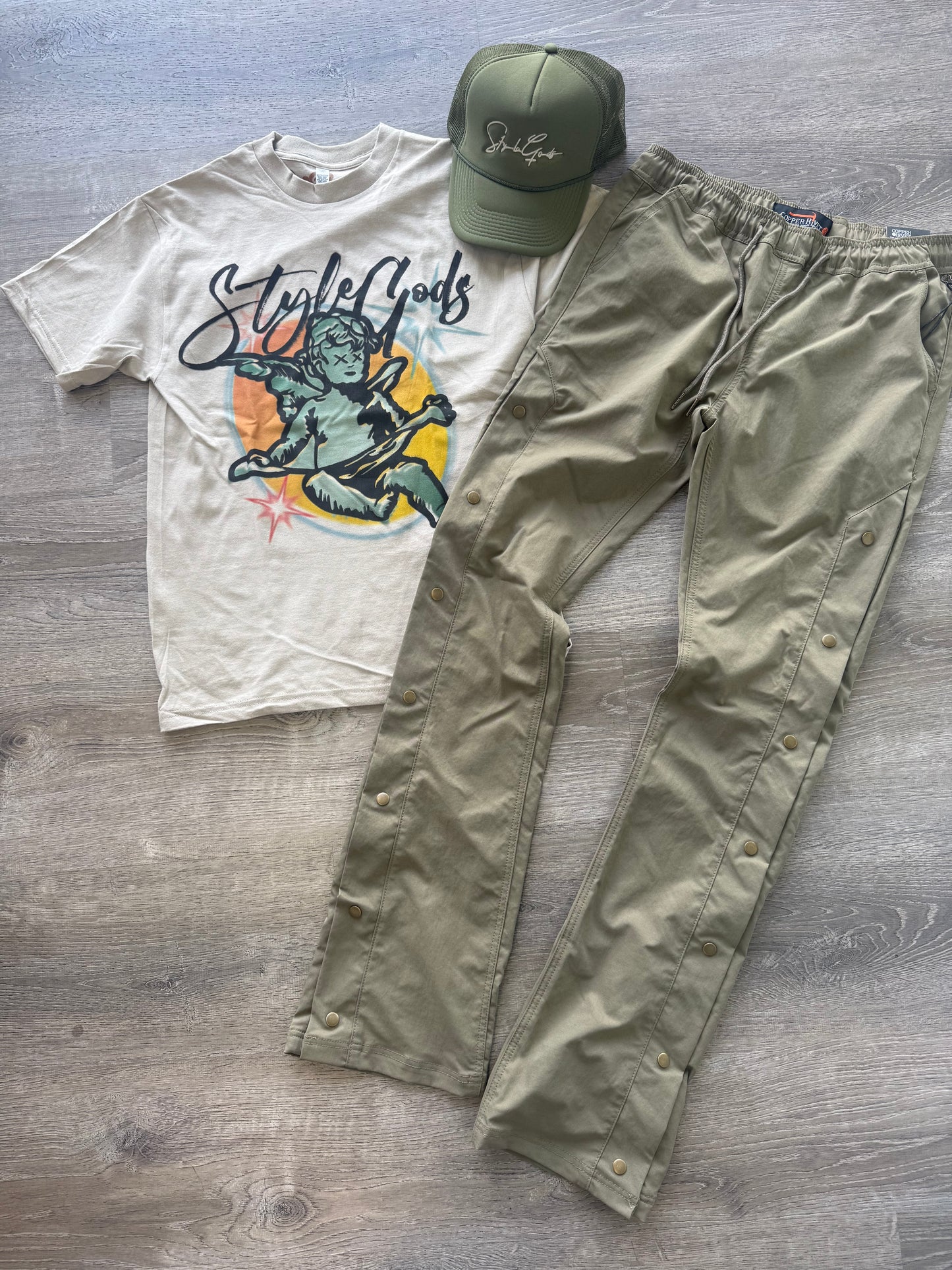 StyleGods Air Brush Angel T Shirt - Vintage Tan
