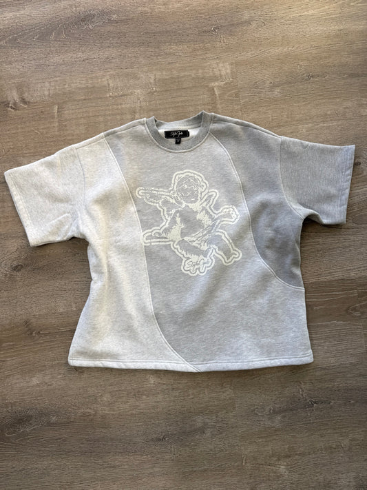 StyleGods Angel Crop Boxy Fit - Grey clearance
