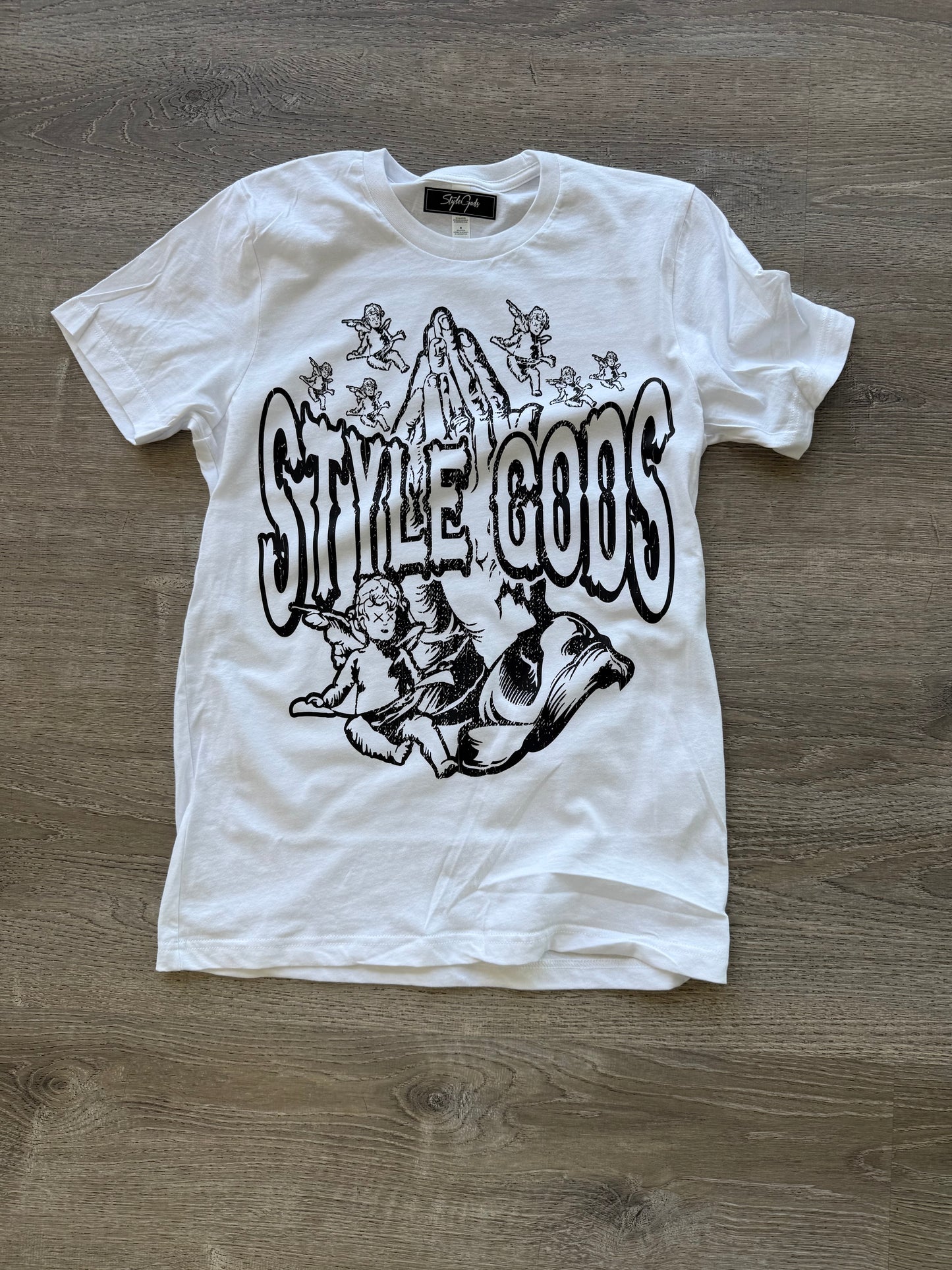 StyleGods Crayon Praying Hands T-Shirt - White\Black