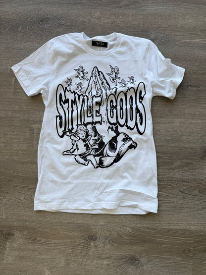 StyleGods Crayon Praying Hands T-Shirt - White\Black