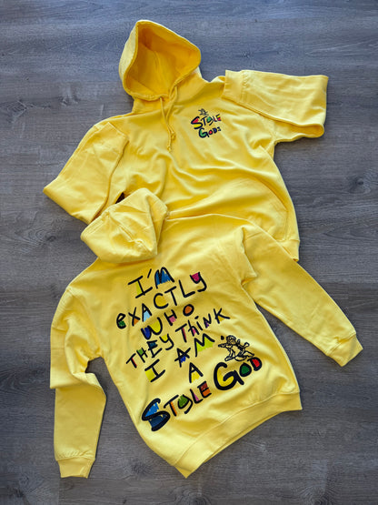 StyleGods They Know Hoodie Sweater Yellow\Multi